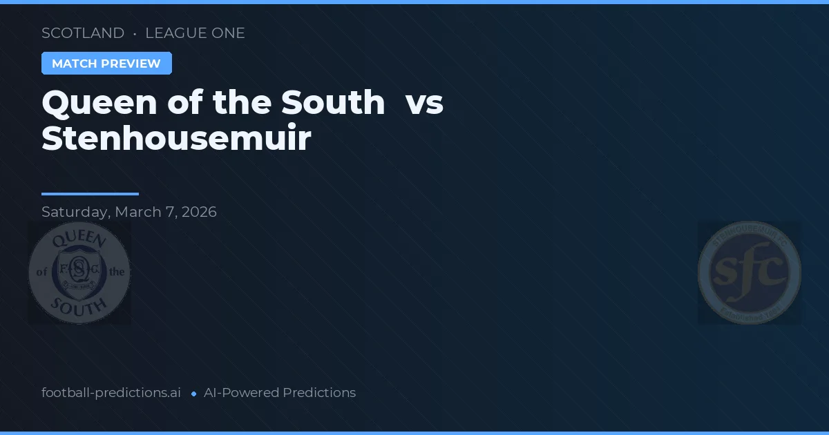 Queen of the South vs Stenhousemuir — předpověď a náhled zápasu