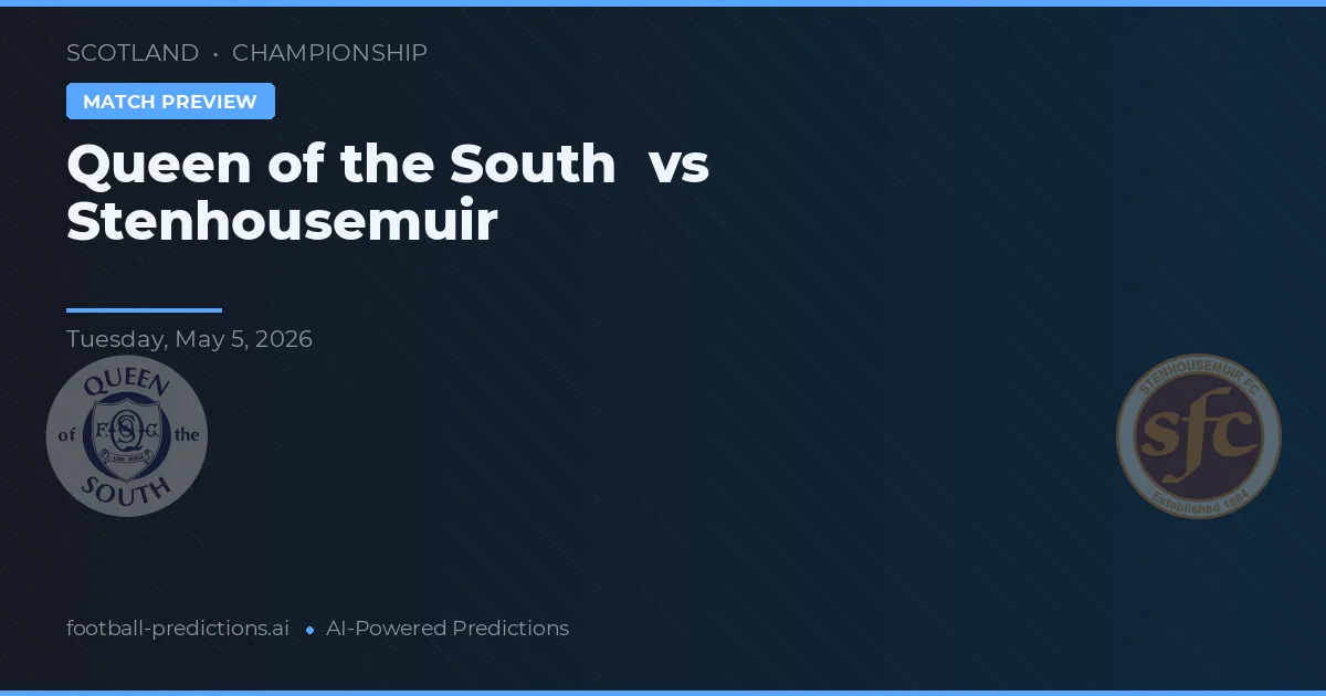 Queen of the South vs Stenhousemuir — předpověď a náhled zápasu