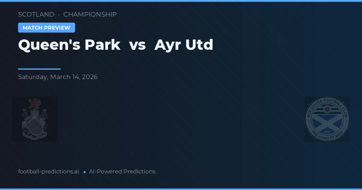 Queen's Park vs Ayr United — předpověď a náhled zápasu