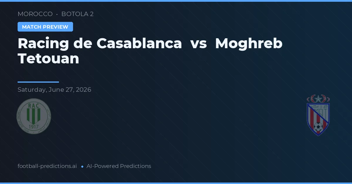 Racing Casablanca vs Moghreb Tetouan — předpověď a náhled zápasu