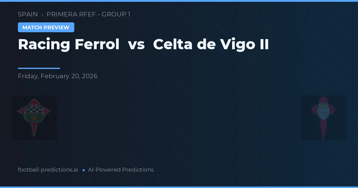 Racing Ferrol vs Celta Vigo II — předpověď a náhled zápasu
