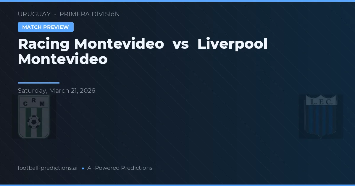 Racing Montevideo vs Liverpool Montevideo — předpověď a náhled zápasu