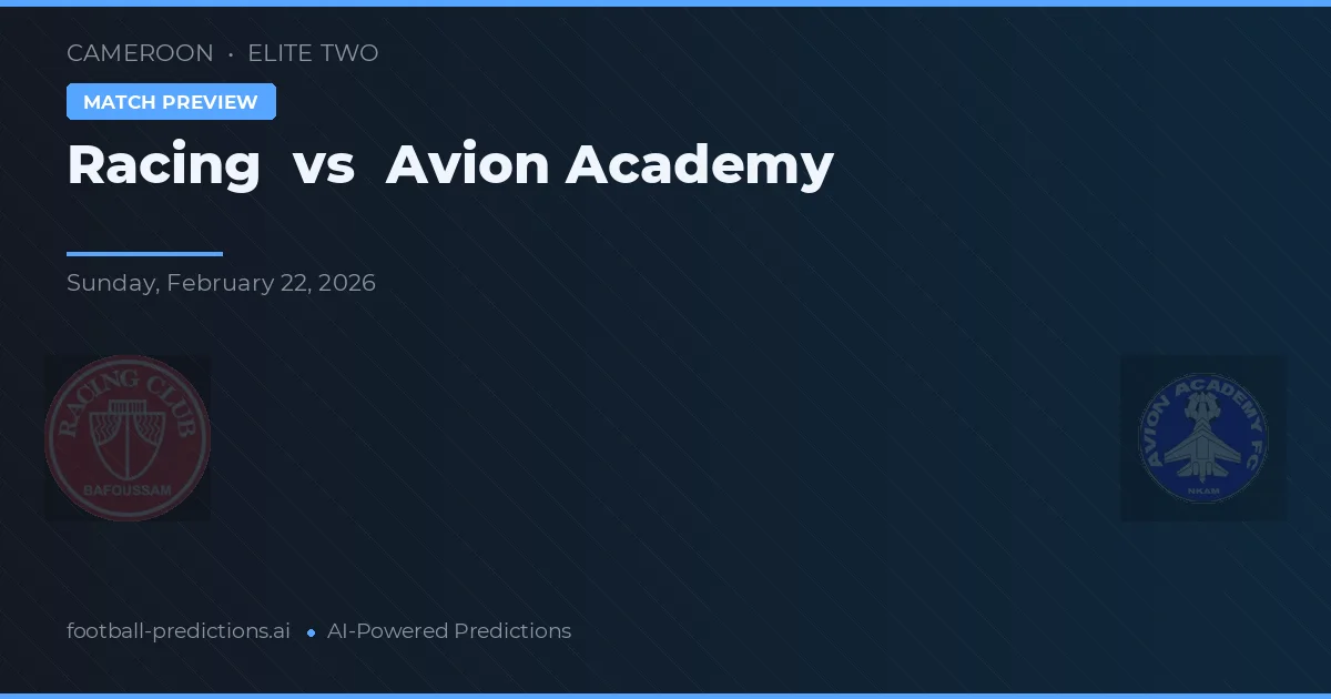 Racing vs Avion Akademie — předpověď a náhled zápasu