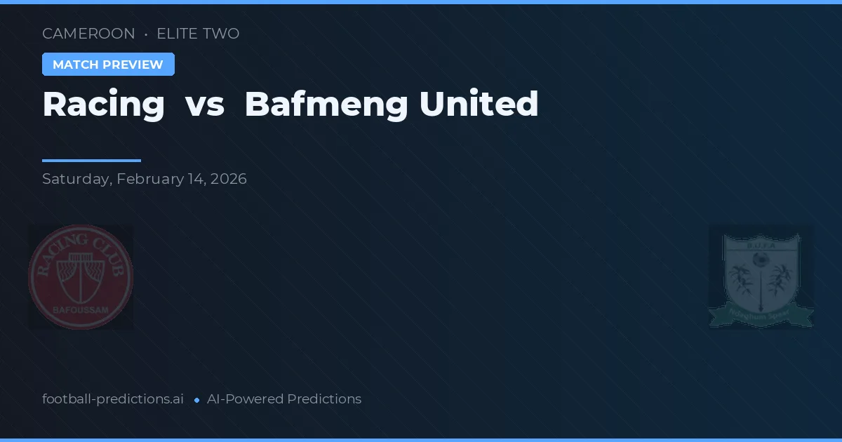 Racing vs Bafmeng United — předpověď a náhled zápasu