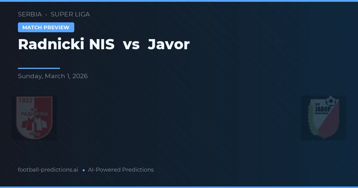 Radnički Niš vs Javor — předpověď a náhled zápasu