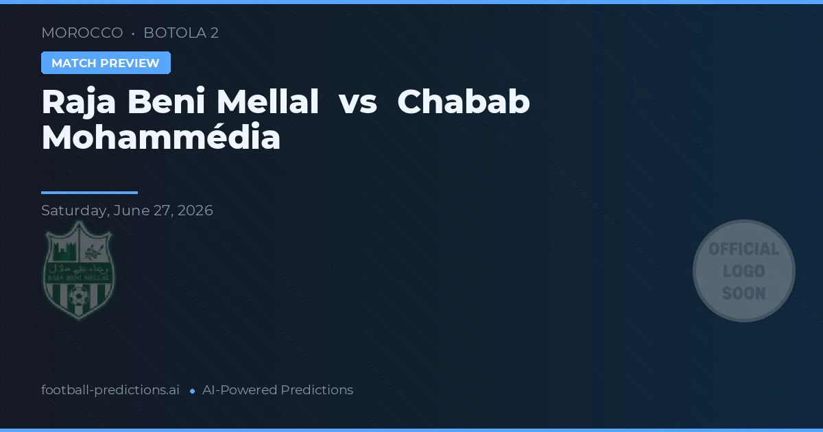 Raja Beni Mellal vs Chabab Mohammédia — předpověď a náhled zápasu