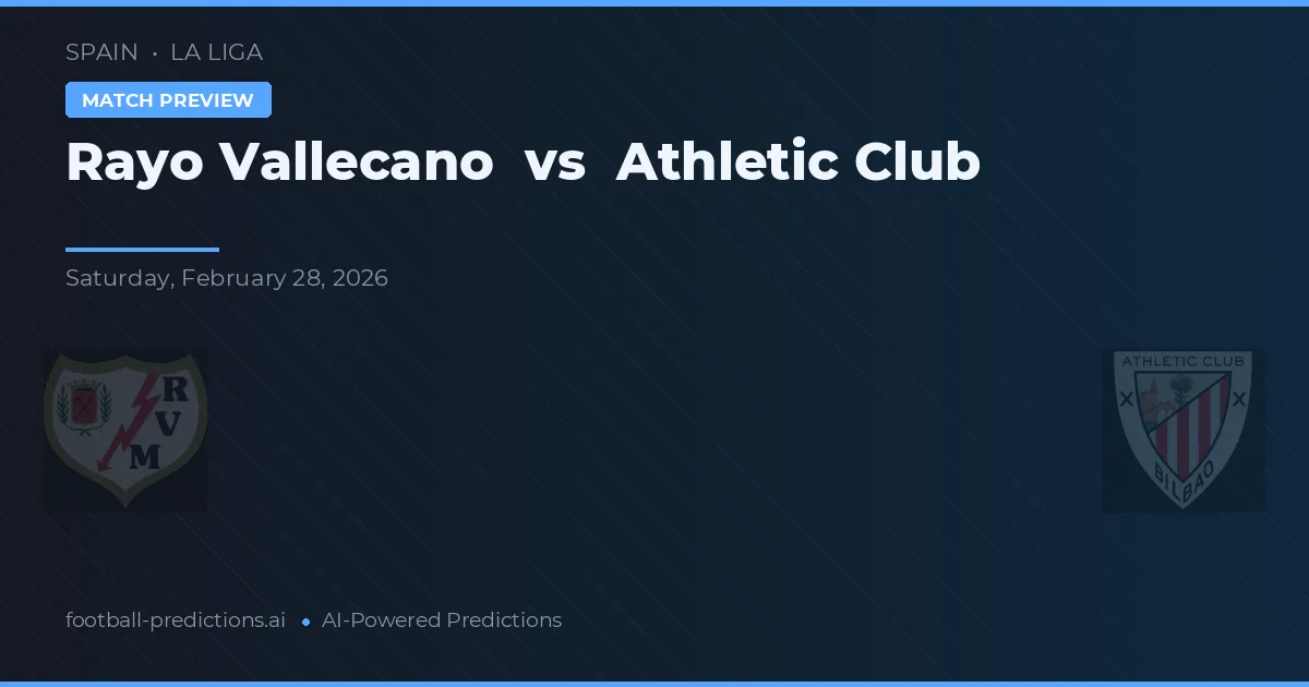 Rayo Vallecano vs Athletic Bilbao — předpověď a náhled zápasu