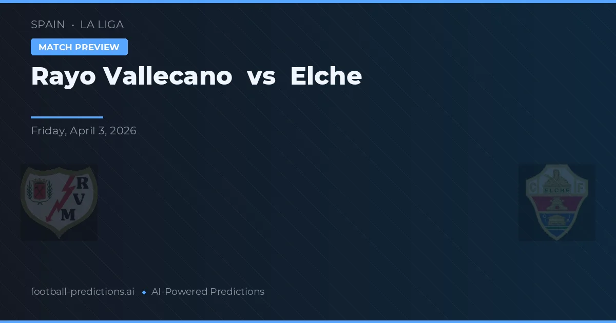 Rayo Vallecano vs Elche — předpověď a náhled zápasu