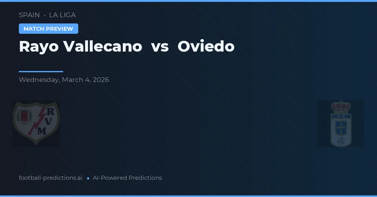 Rayo Vallecano vs Oviedo — předpověď a náhled zápasu