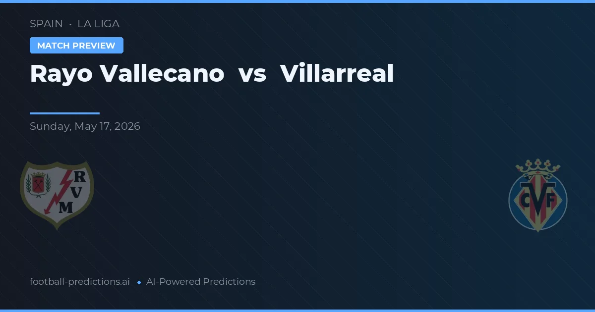 Rayo Vallecano vs Villarreal — předpověď a náhled zápasu