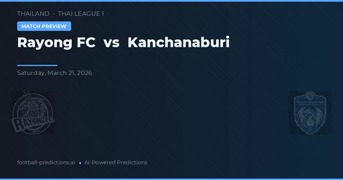 Rayong FC vs Kanchanaburi — předpověď a náhled zápasu