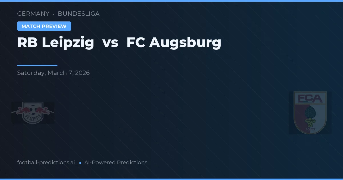 RB Lipsko vs FC Augsburg — předpověď a náhled zápasu