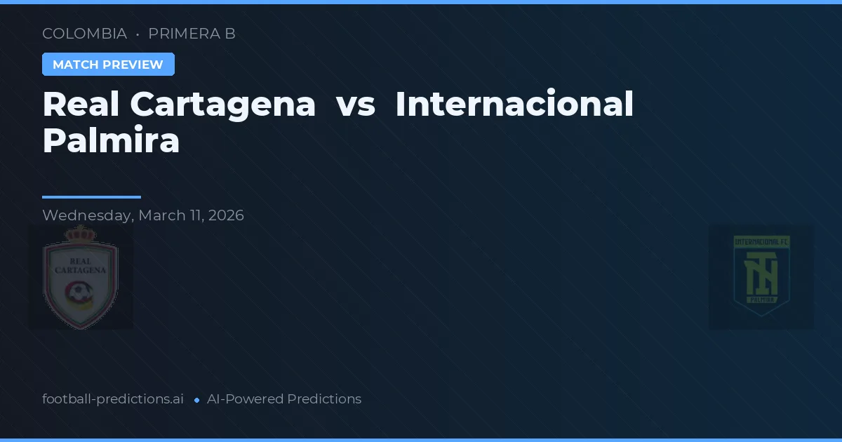 Real Cartagena vs Internacional Palmira — předpověď a náhled zápasu