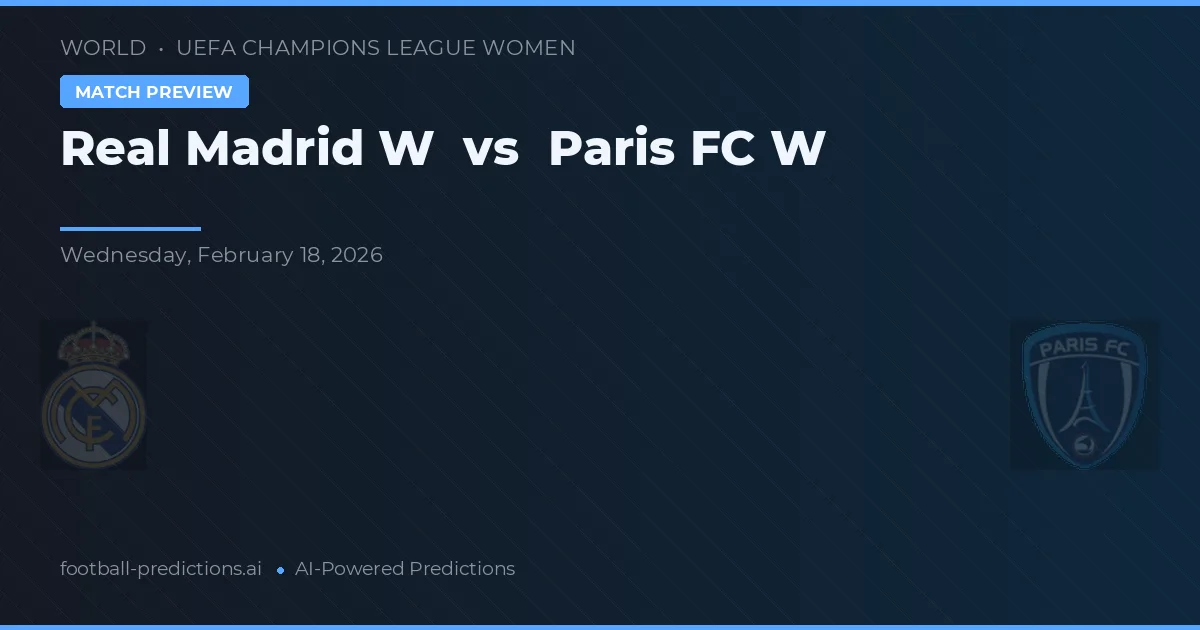 Real Madrid W vs Paris FC W — předpověď a náhled zápasu