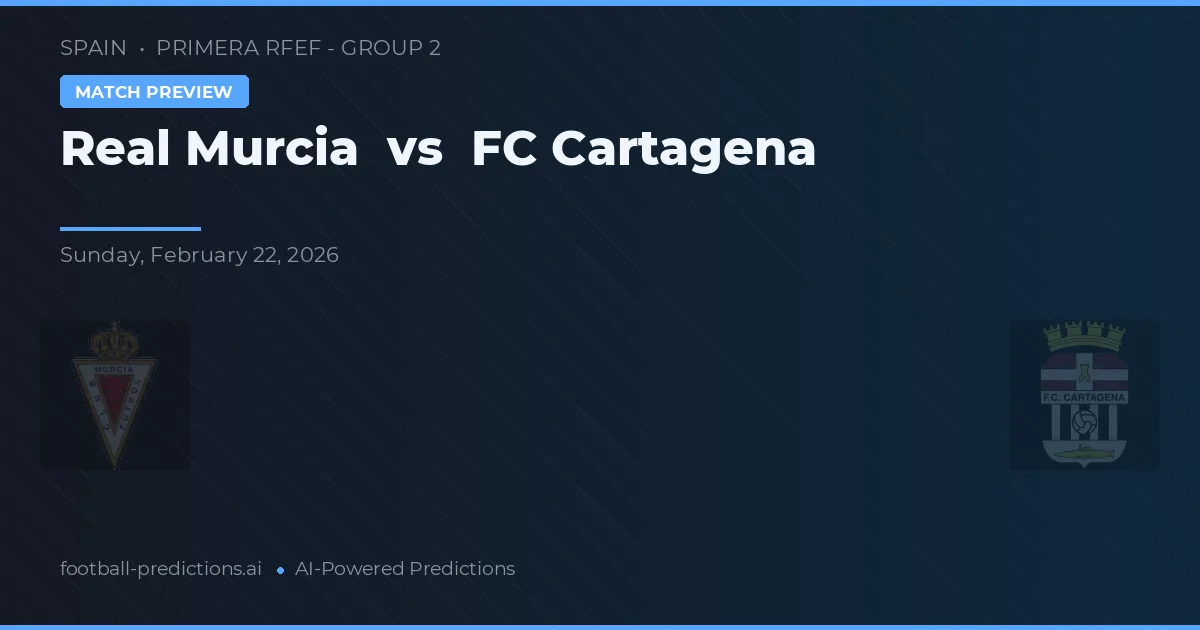 Real Murcia vs FC Cartagena — předpověď a náhled zápasu