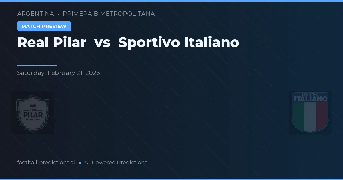 Real Pilar vs Sportivo Italiano — předpověď a náhled zápasu