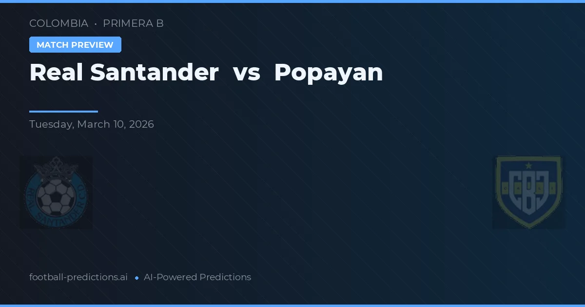 Real Santander vs Popayán — předpověď a náhled zápasu