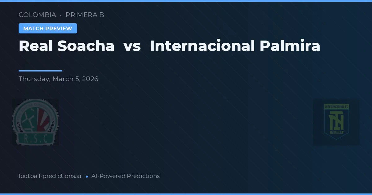 Real Soacha vs Internacional Palmira — předpověď a náhled zápasu