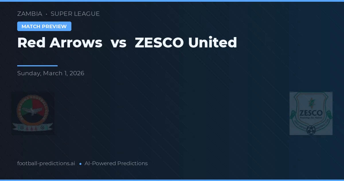 Red Arrows vs ZESCO United — předpověď a náhled zápasu