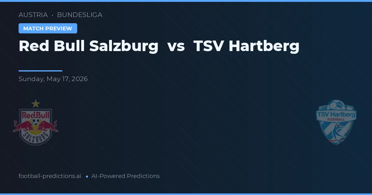 Red Bull Salzburg vs TSV Hartberg — předpověď a náhled zápasu