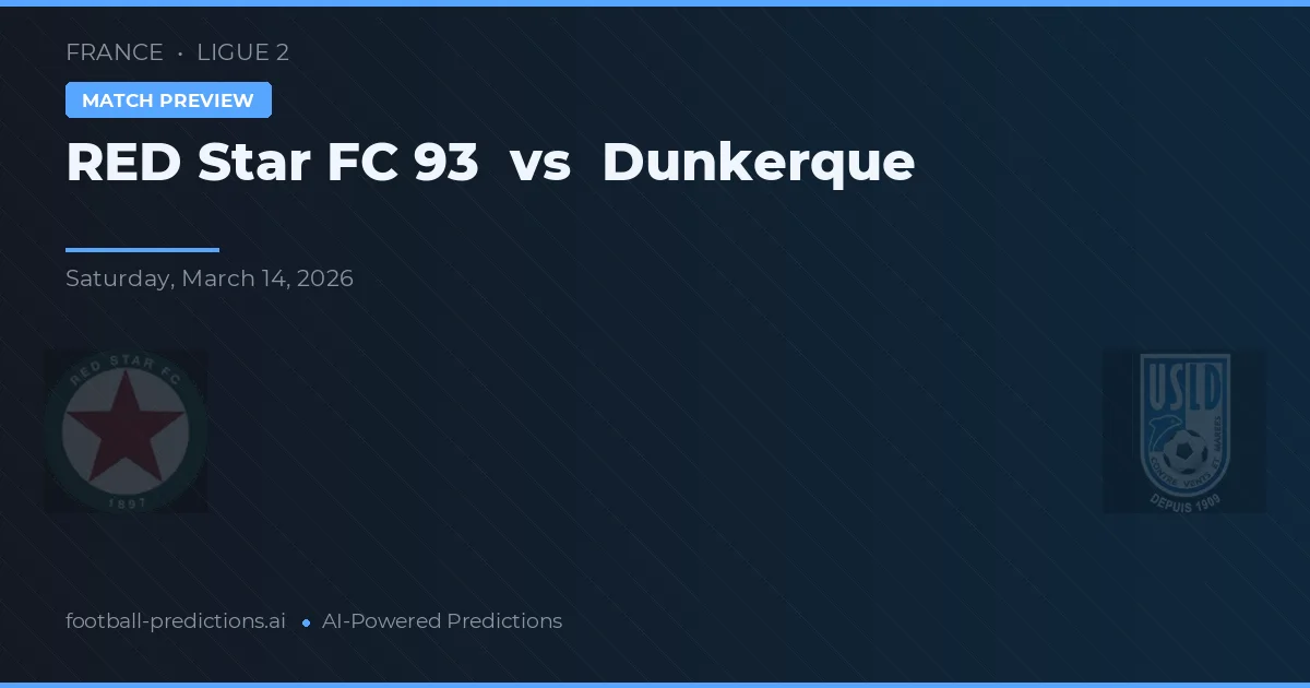 Red Star FC 93 vs Dunkerque — předpověď a náhled zápasu