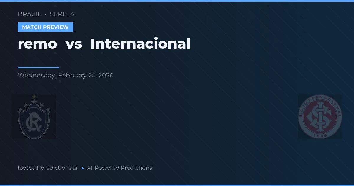 Remo vs Internacional — předpověď a náhled zápasu