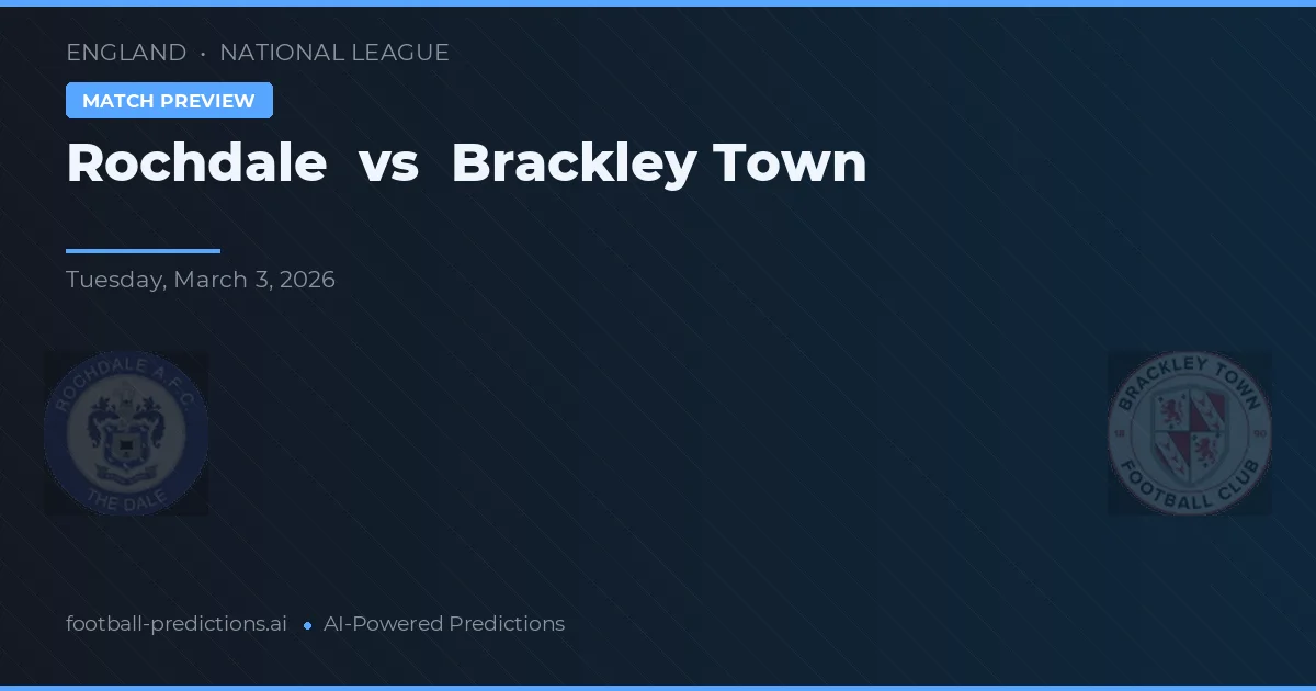 Rochdale vs Brackley Town — předpověď a náhled zápasu