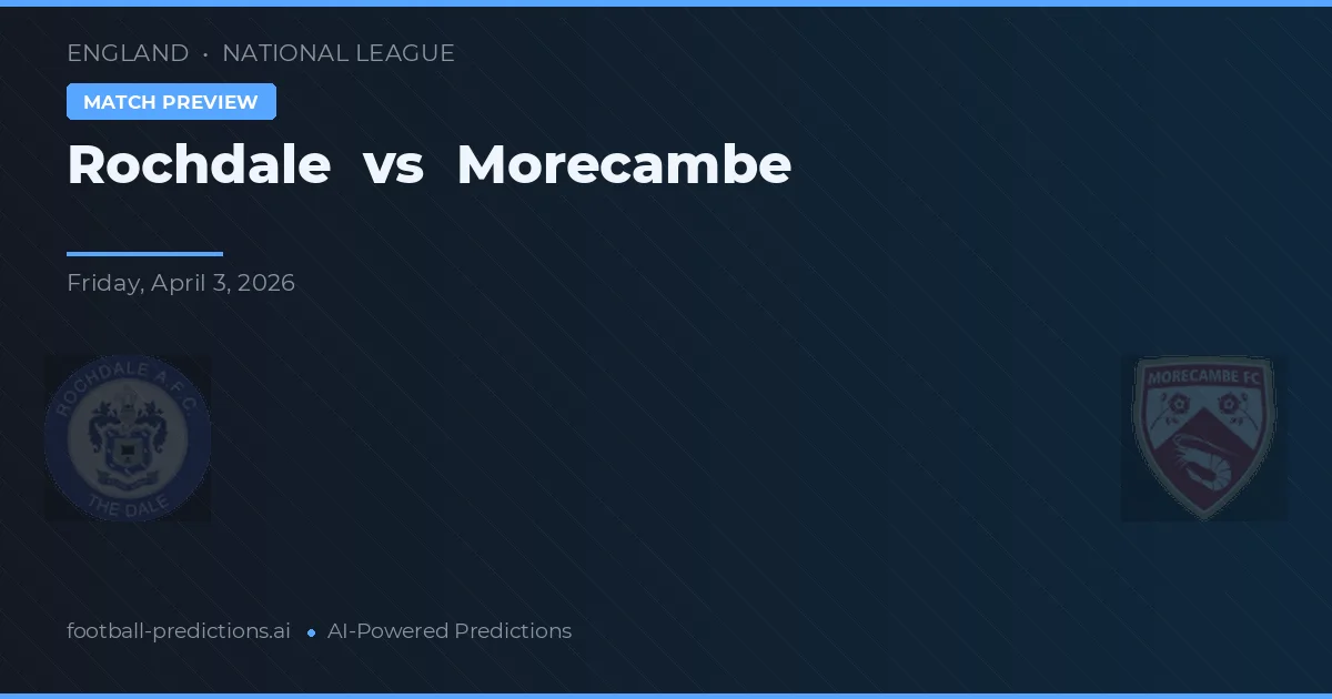 Rochdale vs Morecambe — předpověď a náhled zápasu
