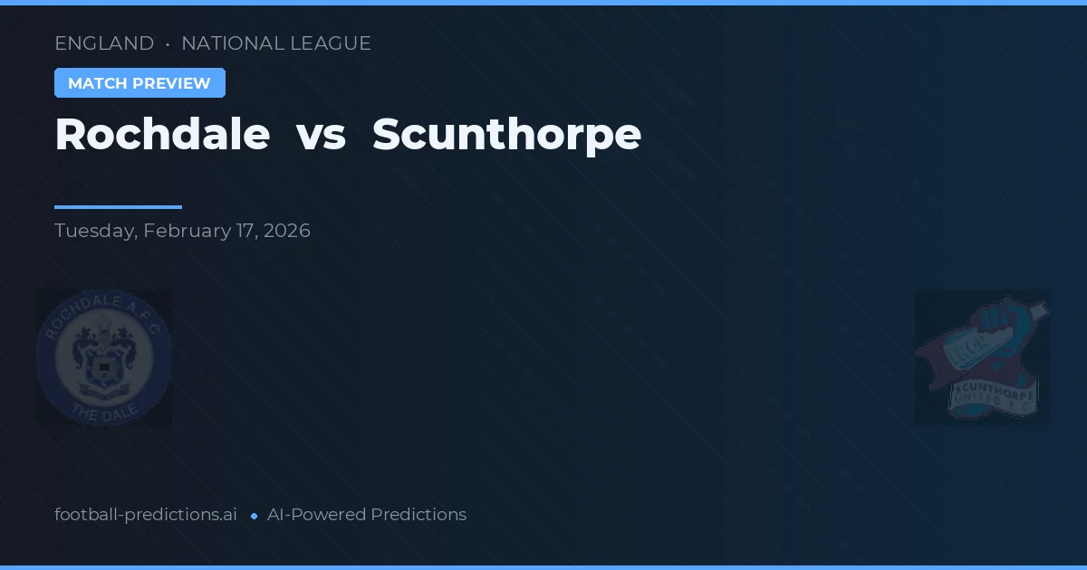 Rochdale vs Scunthorpe — předpověď a náhled zápasu