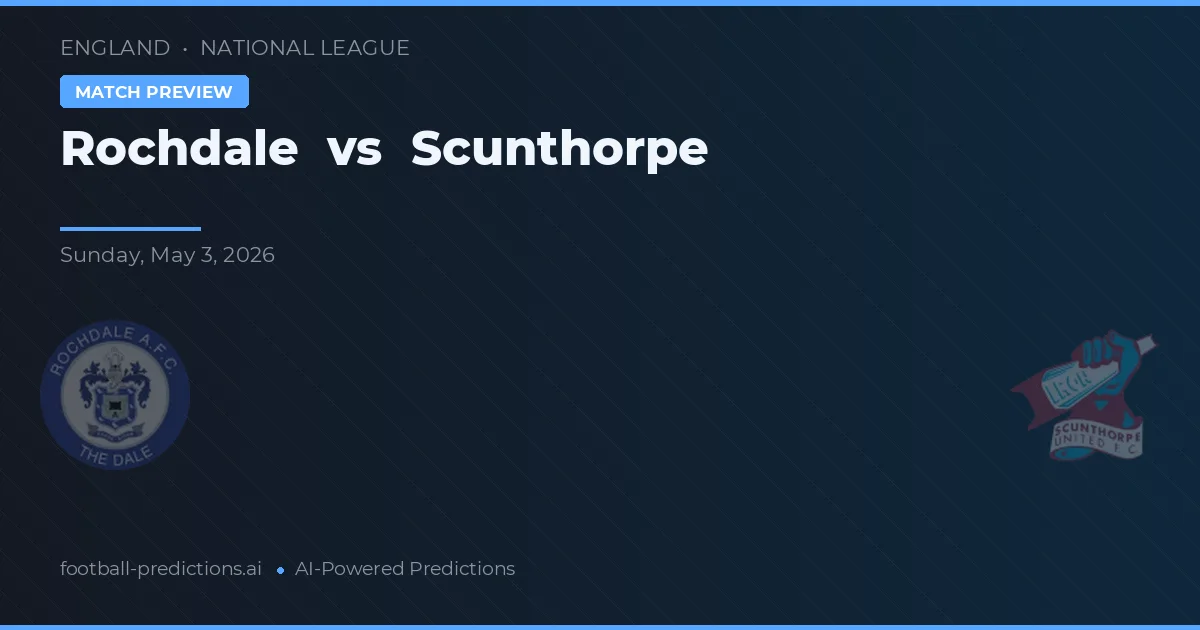 Rochdale vs Scunthorpe — předpověď a náhled zápasu