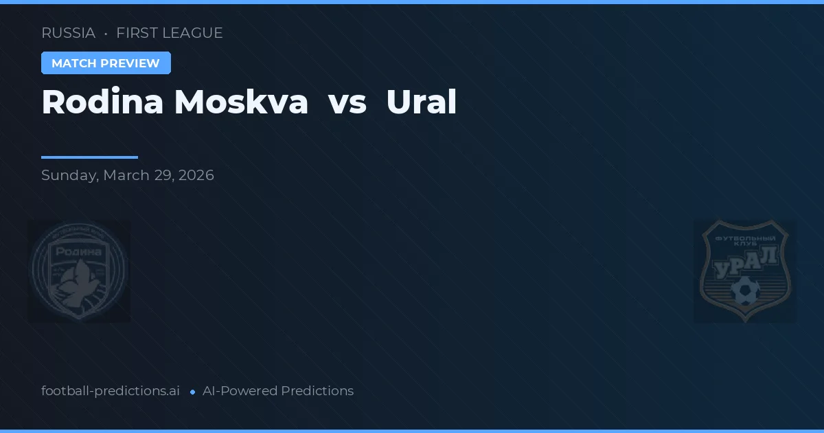 Rodina Moskva vs Ural — předpověď a náhled zápasu