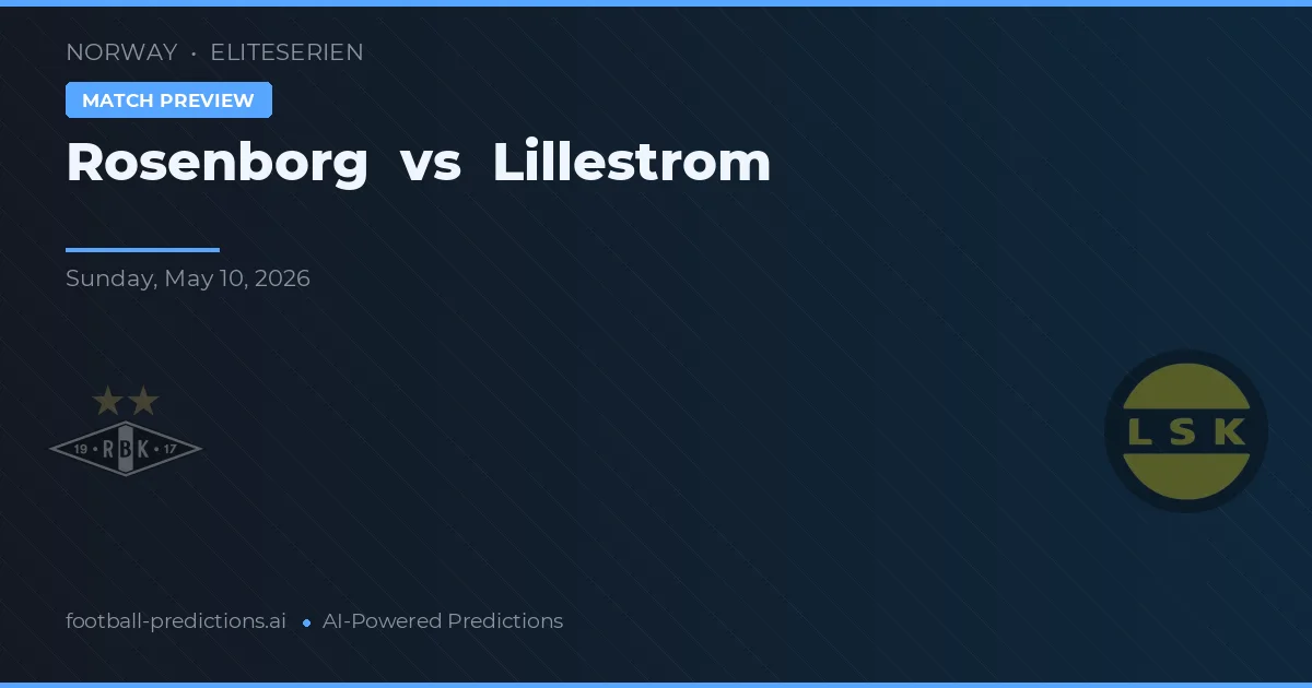 Rosenborg vs Lillestrøm — předpověď a náhled zápasu