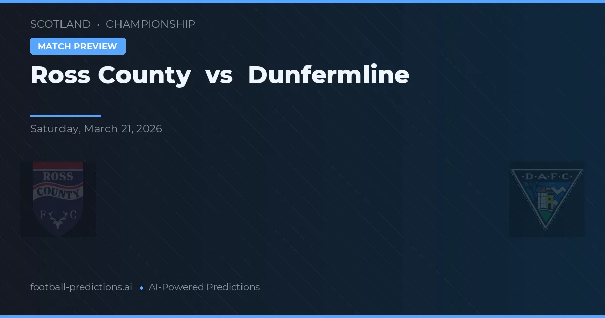 Ross County vs Dunfermline Athletic — předpověď a náhled zápasu