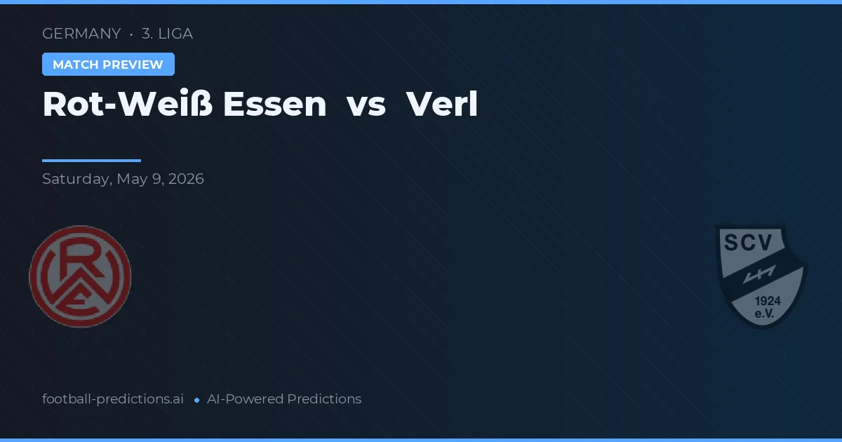 Rot-Weiß Essen vs Verl — předpověď a náhled zápasu