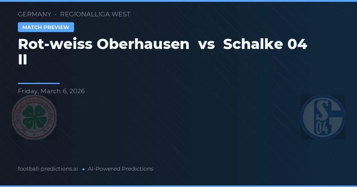 Rot-Weiss Oberhausen vs Schalke 04 II — předpověď a náhled zápasu