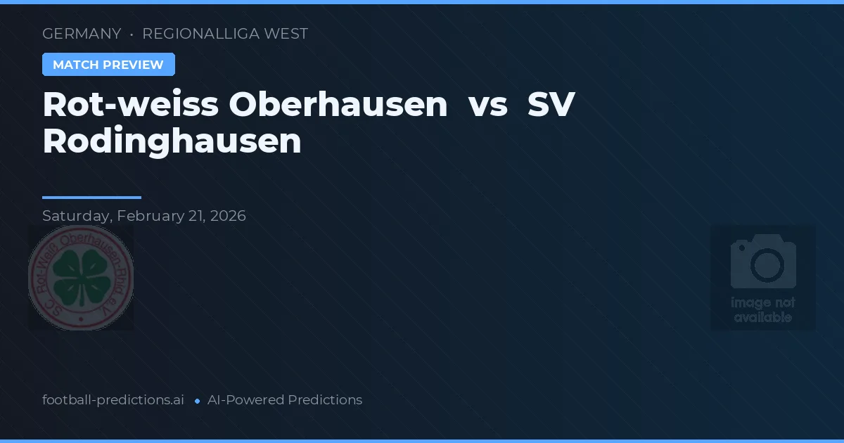 Rot-Weiss Oberhausen vs SV Rodinghausen — předpověď a náhled zápasu