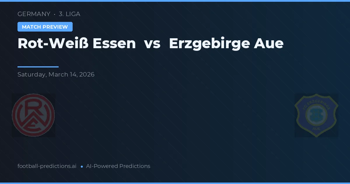 Rot-Weiß Essen vs Erzgebirge Aue — předpověď a náhled zápasu