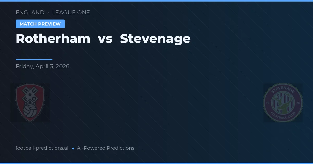 Rotherham vs Stevenage — předpověď a náhled zápasu