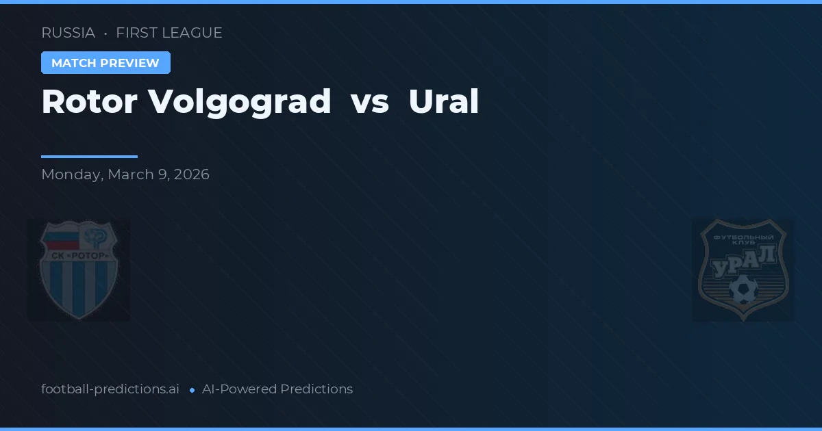 Rotor Volgograd vs Ural — předpověď a náhled zápasu