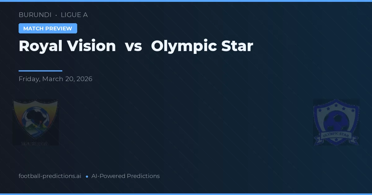 Royal Vision vs Olympic Star — předpověď a náhled zápasu