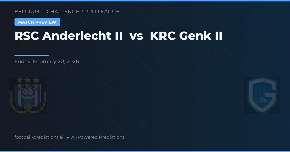 RSC Anderlecht II vs KRC Genk II — předpověď a náhled zápasu