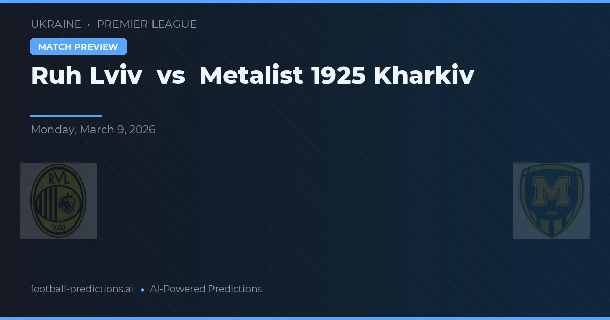 Ruh Lviv vs Metalist 1925 Charkov — předpověď a náhled zápasu