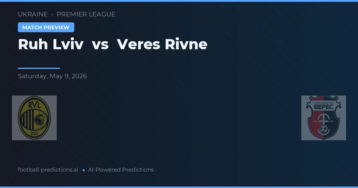 Ruh Lviv vs Veres Rivne — předpověď a náhled zápasu