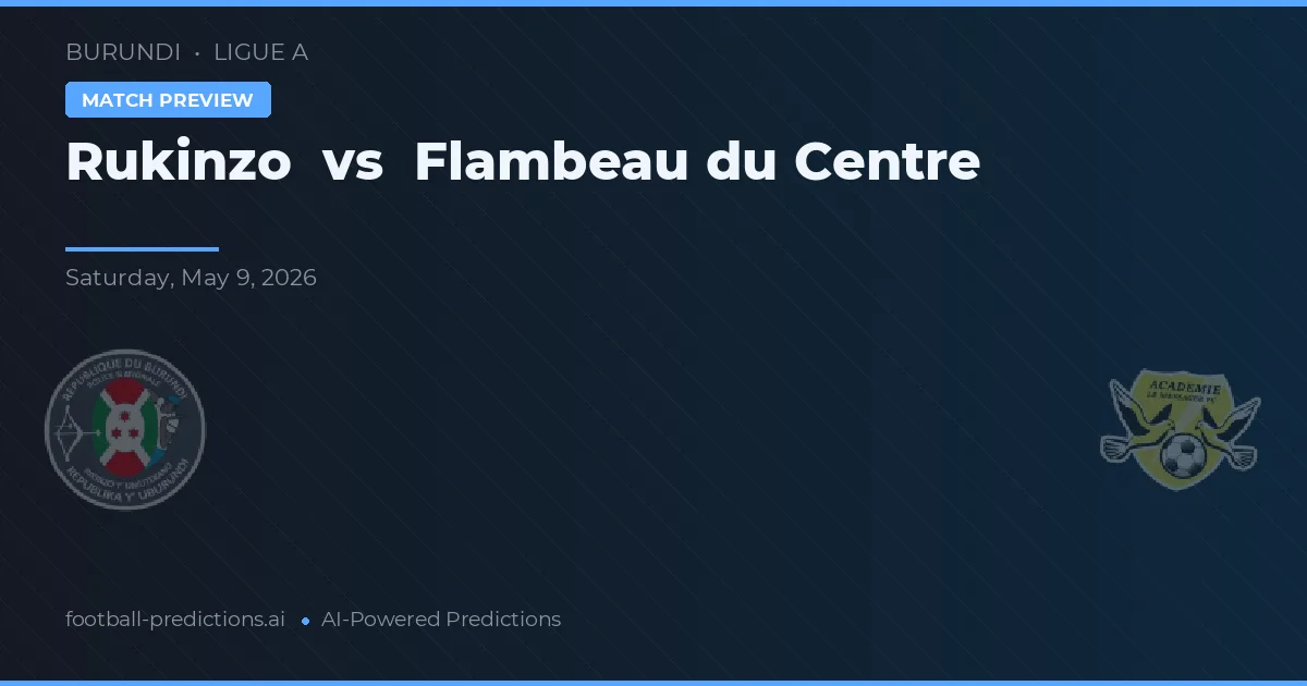 Rukinzo vs Flambeau du Centre — předpověď a náhled zápasu
