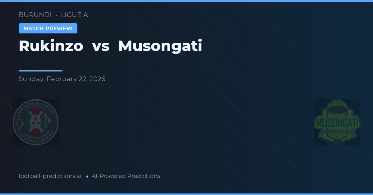 Rukinzo vs Musongati — předpověď a náhled zápasu