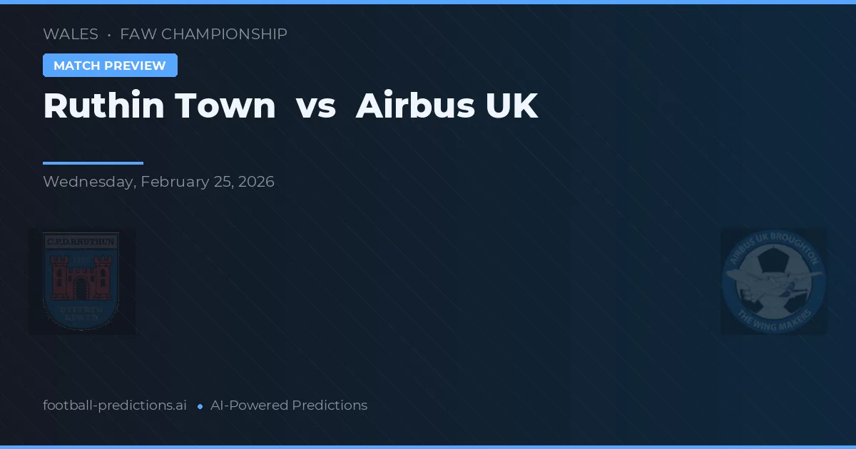 Ruthin Town vs Airbus UK — předpověď a náhled zápasu