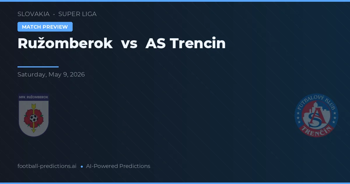 Ružomberok vs AS Trenčín — předpověď a náhled zápasu