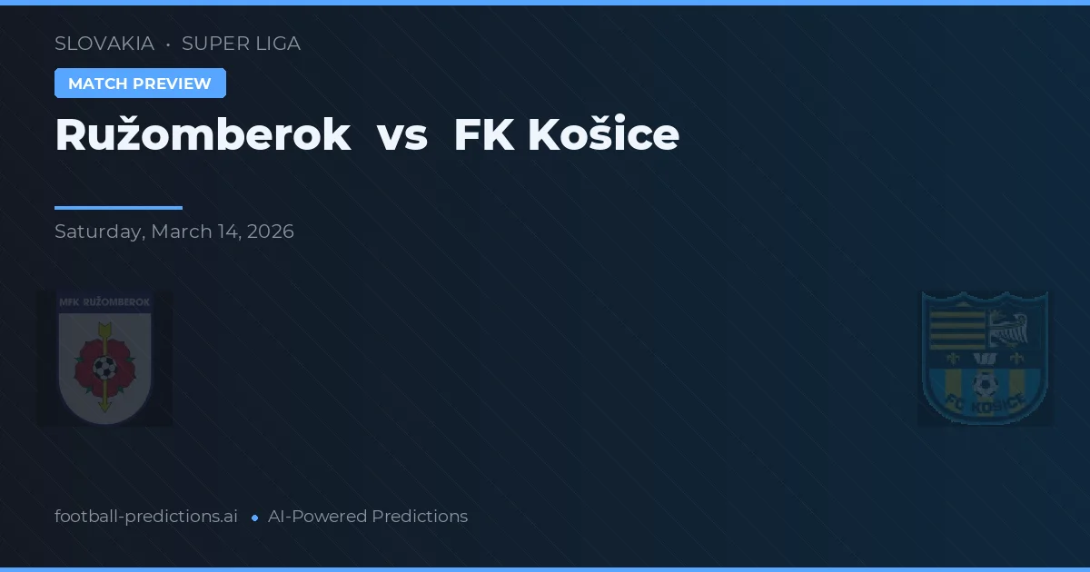 Ružomberok vs FK Košice — předpověď a náhled zápasu