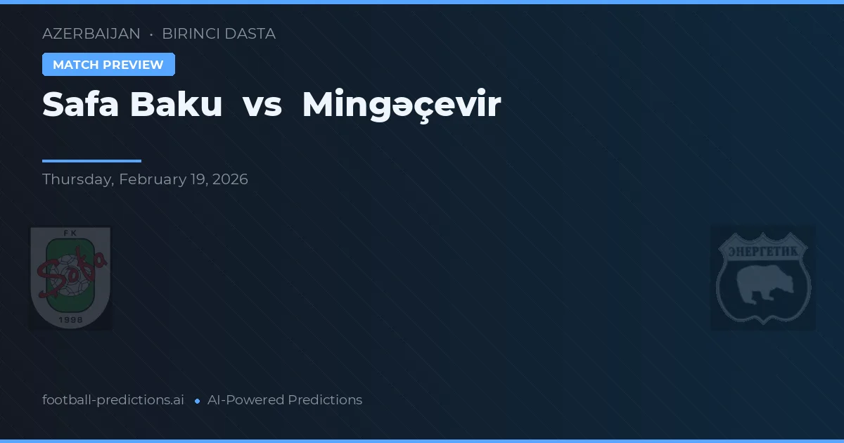 Safa Baku vs Mingəçevir — předpověď a náhled zápasu