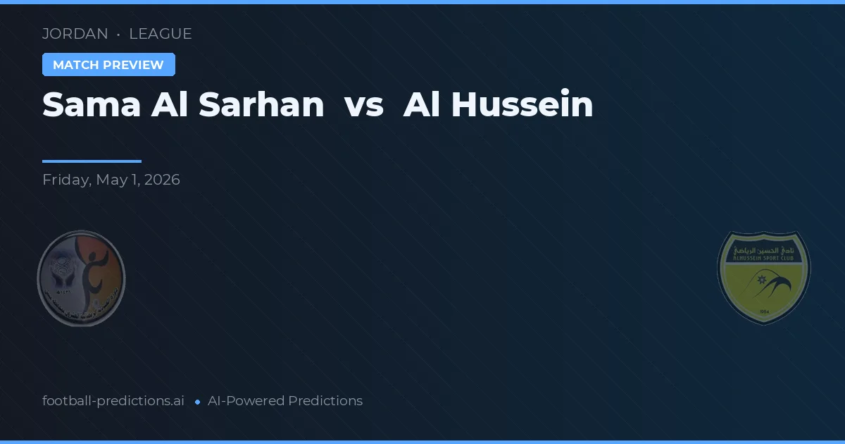 Sama Al Sarhan vs Al Hussein — předpověď a náhled zápasu